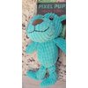 Plush pixelll pups Dog Toy Squeak Green one