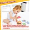 LovesTown Wooden Stacking Toys, Burger Stacking Toys Montessori Toys for Kids Educational Preschool Learning Toys for Boys Girls Birthday Gifts