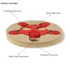 PetRageous 13006 Thinkrageous Interactive Advanced Level Puzzle Piece Dog Toy or Cat Toy Measures 9.84-Inch for Dogs and Cats or Kittens and Ages, Red