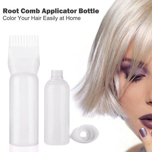 dshyuauoci Hair Oiling Applicator, 160 Ml Hair Oil Applicator with Scale Easily Dye Hair at Home Apply Medicine to Hair for Hair Care Coloring Barber Shop White