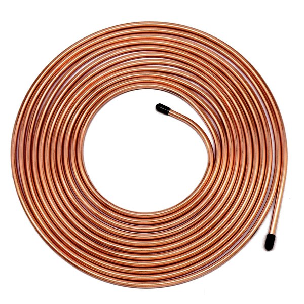 MuHize 3 16 Brake Line Tubing - Upgrade 25 Ft 3 16 Car RV Camper Copper-coated Brake Tube(2024 New), Flexible Roll for Hydraulic Braking System