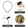 Lawie 20 Pack Black Satin Cloth Fabric Covered Thin Slim Hard Metal Headband 0.5CM Plain Wire Hair band Elastic Skinny Hair Hoop Holder Tiara Crown Base for Women Men Crafting DIY Accessories