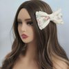 Lace Hair Bows French Barrette Hair Clip Hair Scrunchie Cute Gifts for Women Girls Party Decorations (Style3-2Pcs)