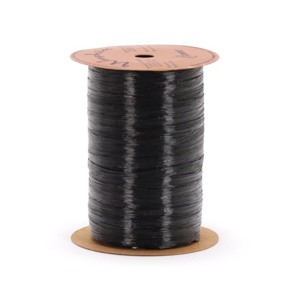 Berwick Offray Black Pearlized Raffia Ribbon, 1/4'' Wide, 100 Yards