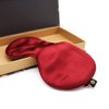 Premium Handcrafted 25 Momme Mulberry Silk Eye Mask for Sleeping (Red Velvet)