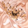 BERYUAN Black Crystal Gold Beads Hair Comb Crystal Beads Wedding Hair Piece Gold Bride Headband Boho Style Elegant Hair Accessory for Brides Bridesmaid