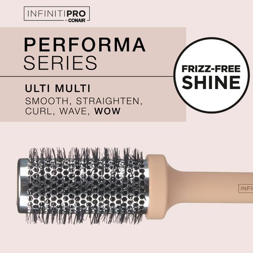 InfinitiPro by Conair - Hair Brush - Round Brush - Round Brush for Blow Out - Designed to Retain Heat and Optimal Airflow - Performa Series
