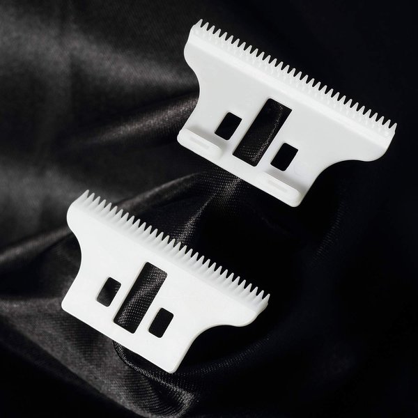 FOXSONIC 2pcs Replacement Ceramic Blades #2215 T-Wide Adjustable Trimmer Blade set for 8081 WAHL Detailer T-WIDE Trimmer Blade