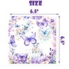 121 Pcs Butterfly Kisses Birthday Wishes Party Decor Butterfly Paper Plates Napkins Forks Cups Tablecloth Banner Dinnerware for Butterfly Baby Shower 1st 2nd 3rd 4th Bday Party Supplies Decorations