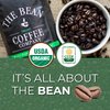 The Bean Organic Coffee Company Aloha Bean (Hawaiian Hazelnut), Medium Roast, Ground Coffee, 16-Ounce Bag, Café molido tostado orgánico