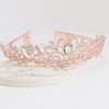 AOPRIE Birthday Sash for Girls Birthday Crowns Sweet 16 Birthday Tiara for Women Rose Gold Birthday Girl Headband Princess Crown Rhinestone Happy Birthday Accessories