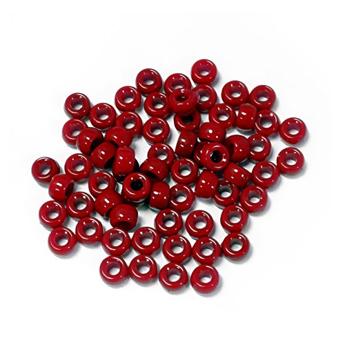 JOLLY STORE Crafts - Mini Pony Beads, Easy-to-Use Reusable Jewelry-Making/Bracelet Beads for Art, Craft Decorations & More, 6.5 x 4mm Beads, Crafted in The USA, Opaque Red, 1000 pcs (Pack of 1)