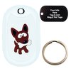 Custom Engraved Pet Tag - Small Dog with Bone - White - Dog Tag - Tag-Z Wag-Z