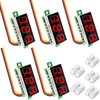 DKARDU 5 pcs DC Voltage Display 0.28inch 3 Wire LED Display Red Panel Mini Digital Voltmeter DC 0-100V Voltmeter Tester Meter with Crimp Terminal CH-2