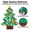 GameXcel 4FT DIY Felt Christmas Tree Set with 36pcs Ornaments 5M 50LED Warm White LED String Lights - Wall Hanging Felt Xmas Tree for Kids Toddlers Christmas New Year Gift Decorations Party Supplier