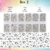 2-Box Massive Beads 8000pcs 6Sizes Nail Art Flatback Glasses Rhinestones Crystal for DIY Project with Tweezers and Picking Pen for Nail Art, Face Art, Manicure (Clear Crystal, 6 Sizes)