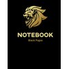 Black pages Lion Astrology Notebook: Lined Notebook / Journal Gift, 100 Pages, 8x5, White ink and Gel pens Journaling at School and Home