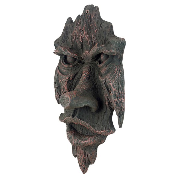 Design Toscano DB33001 The Spirit of Nottingham Greenman Indoor/Outdoor Fantasy Wall Sculpture, 8 Inches Wide, 3 Inches Deep, 15 Inches High, Wood Tone Finish