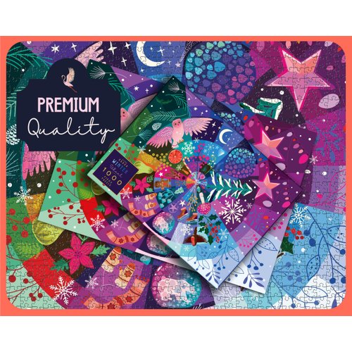 Elena Essex Christmas Puzzle - Winter Wheel | Puzzles for Adults 1000 Pieces | Jigsaw Puzzles | Holidays 1000 Piece Puzzle | jigsaws Size 20x28 inches