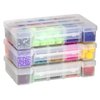 Akro-Mils 05805 Plastic Portable Parts Storage Case for Hardware and Crafts with Hinged Lid and 4 Adjustable Dividers, (11-Inch x 7-Inch x 2-3/8-Inch), Medium, Clear