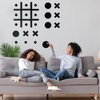 XEFINAL Wood Magnetic Tic Tac Toe Wall-Mount Game Fun Tic Tac Toe for Kids and Adults, Wood Board Travel Game Bedroom Playroom Wall Decals Modern Wall Art