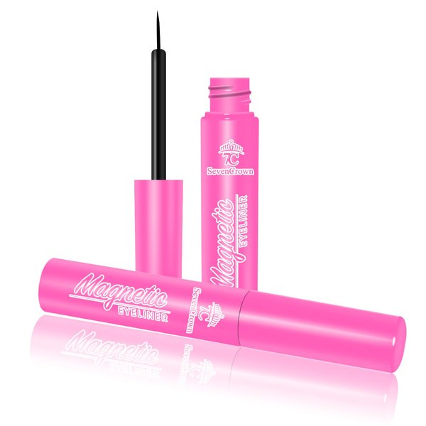 7C SEVENCROWN Black Eyeliner Waterproof Magnetic Liquid Eyeliner,Upgraded All-Day Hold, Works Perfectly for Magnetic Eyelashes,Eye Liner -5ml*4 Count