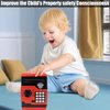 Qwifyu Piggy Bank for Boys Girls, Kids Safe Money Bank for 4 5 6 7 8 9 10 Year Old Girl Boy Birthday Gift,Electronic Password Money Saving Box ATM Safe Bank Toys for Kids (Black Red)