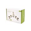 True Fervor 5pcs Ceramic Sake Set, 4 3.5oz Saki Cup Set & 1 8oz Sake Bottle Carafe - Traditional Japanese Tokkuri & Saki Cups Drink Gift Essentials - White
