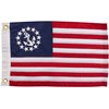 TAYLOR MADE PRODUCTS Sewn US Yacht Ensign Boat Flag, 20" x 30", American Red, White & Blue, Stars and Stripes, Marine Anchor Emblem, Embroidered Fade-Resistant Nylon Fabric, Brass Grommets - 8130