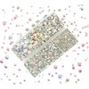 4000pcs Hot Fix Round Crystals Gems Glass Stones Hotfix Flat Back Rhinestones (Crystal AB)