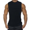 ZUEVI Men's Muscular Cut Open Sides Bodybuilding Tank Top Gym Workout Stringer T-Shirt Pack of 3(Black&White&Gray-L-M)