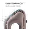 Inflatable Travel Air Pillow for Sleeping to Avoid Neck and Shoulder Pain, Comfortably Support Head and Lumbar, Used for Airplane, Car, Bus and Office (Grey)