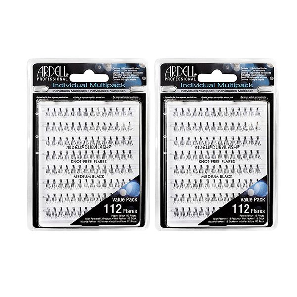 2 Set of 112 Ardell Multipack Individual Lashes, Knot-Free Medium bundled by Maven Gifts