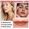 AIUEO 2 Colors Peel Off Lip Stain Peel Off Lip Tint Stain Matte Lip Tattoo Peel Off Long Lasting Waterproof Lip Peel Off Stain Non-Stick Cup Peel Off Lip Stain (01+02)