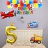 Car Party Supplies - Birthday Party Decorations for 5 years old Kids,Contain a Traffic Banner,a Birthday hat,3 Birthday Glasses,8 Foil Balloons,34 Balloons,Great for Kids Birthday Party