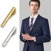 4pcs Tie Clips for Men Tie Clip Tie Bar Tie Bars for Men with gift box (Black gold blue silver)