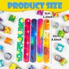RICEDUO 60 Pcs Slap Bracelets for Kids, 30 Styles Colorful Bulk Slap Wristbands - Animals Heart Galaxy Cute Slap Bracelets for Party Favors Classroom Prizes Exchanging Gifts