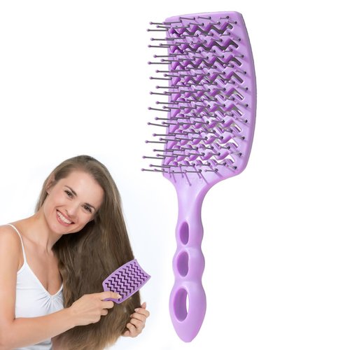 CIYOUYJXDIAN Vented Detangling Hair Brush Hair Scalp Massager Shampoo Brush (Purple-1)