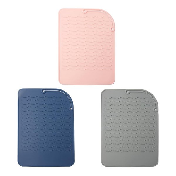SHIDXIB 3Pcs Heat-Resistant Hair Tool Mat Non-Slip Surface Protector for Curling & Flat Irons Easy to Clean