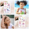 Tuenmofun 14 Sheets Glitter Temporary Tattoos for Kids, Cute Fairy Makeup Waterproof Stickers with 120+Pcs Pattern for Girls Face Decals, Birthday Party Decorations