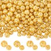Nuorest 250pcs Round Gold Spacer Beads, Brass Spacer Beads with Hollow Out Style, Gold Beads for Bracelets Necklace Making Crafts, Small Filled Beads (6mm, 8mm)
