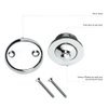 Lift and Turn Bath Drain Plug Kit with Two-Hole Overflow Faceplate, Oil Rubbed Bronze