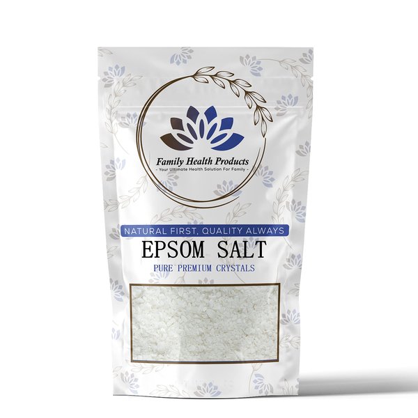 Pure Epsom Salt Magnesium Sulfate - Food Grade Bulk Crystals for Bath Soak 12 oz. Bag (Family Health Products)