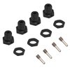 Share Goo Aluminum Wheel Hubs 17mm Hex Nuts Threadlock Compatible with Traxxas E-Revo E-Maxx Revo 3.3 Slayer Pro 4x4 Summit XO-1 1/10 Off-Road Climbing Car (Black)