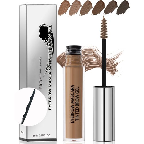 Waterproof Tinted Brow Gel-Long Lasting Smudge-Proof Liquid Eyebrow Makeup,Eyebrow Mascara Tinted Brow Glue,Eye Brow Filler,Volumizing Enhance Brow Mascara for Women, With Brow Razor Brush-02 Auburn