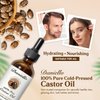 Daniello 100% Pure, Organic Castor Oil, Cold Pressed (2oz) Hexane Free in Glass Bottle. Fast Absorbing, for Hair, Eyebrows, Eyelashes, Nails and Beards. Stimulates Growth and Natural Skin Moisturizer