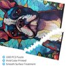 Boston Terrier Dogs Lovers Stained Colorful Glass 1000 Pieces Art Painting Wooden Puzzle for Kids Adults, Birthday Mother's Father's Day Christmas for Dad Mom Son Girls