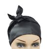 YANTAISIYU 2 Pcs Satin Head Wrap Fashion Headbands Satin Scarf for Wigs Laying Scarf for Lace Frontal Wigs Satin Headband for Yoga, Makeup, Facial, Sport (Black)