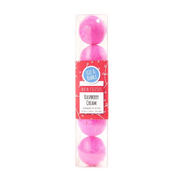 Fizz & Bubble Natural 5 Raspberry Cream Mini Bath Fizzies