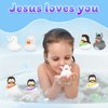 Hagusahuo 10PCS Rubber Ducks for Jeeps, Fun Jesus Rubber Ducks Sheep Donkey Angel Pigeon Christian Duck Toys, Bath Duckies Toy Gifts for Kids, Churches Christian Decoration Party Favors